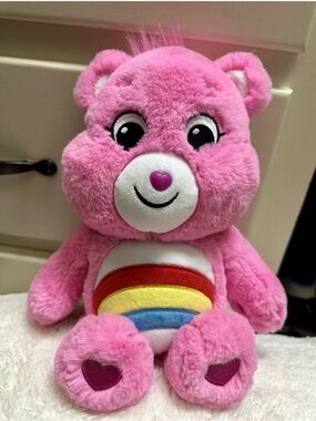 Care Bears Unlock the Magic Cheer Bear 14" Plush Pink Rainbow Stuffed Animal